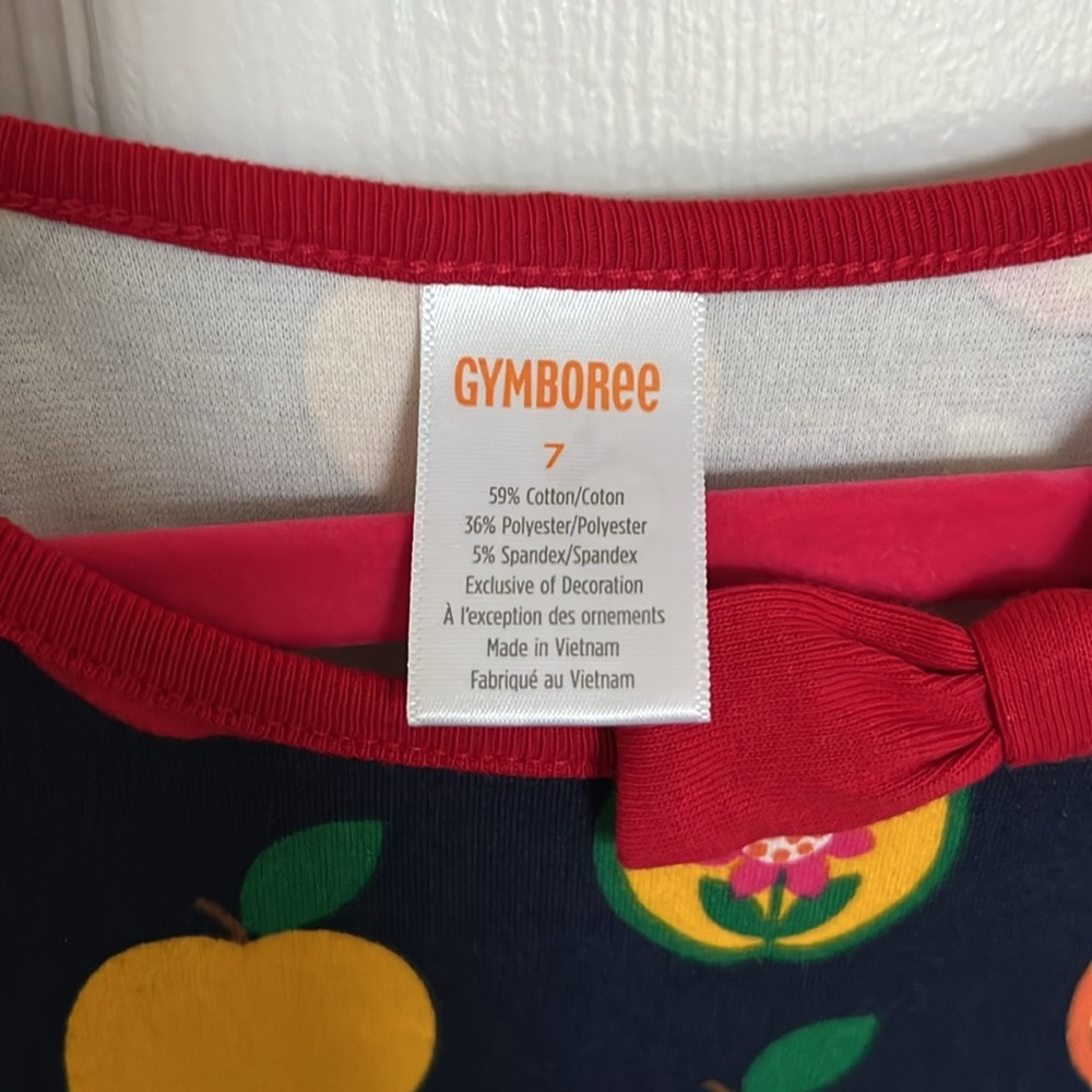 Gymboree Apple Dress Size 7-Navy - Picture 4 of 7